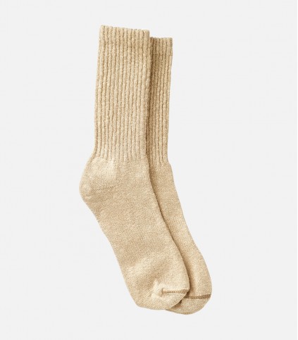 Chaussettes Cotton Ragg Crew  - Crème/Caffé